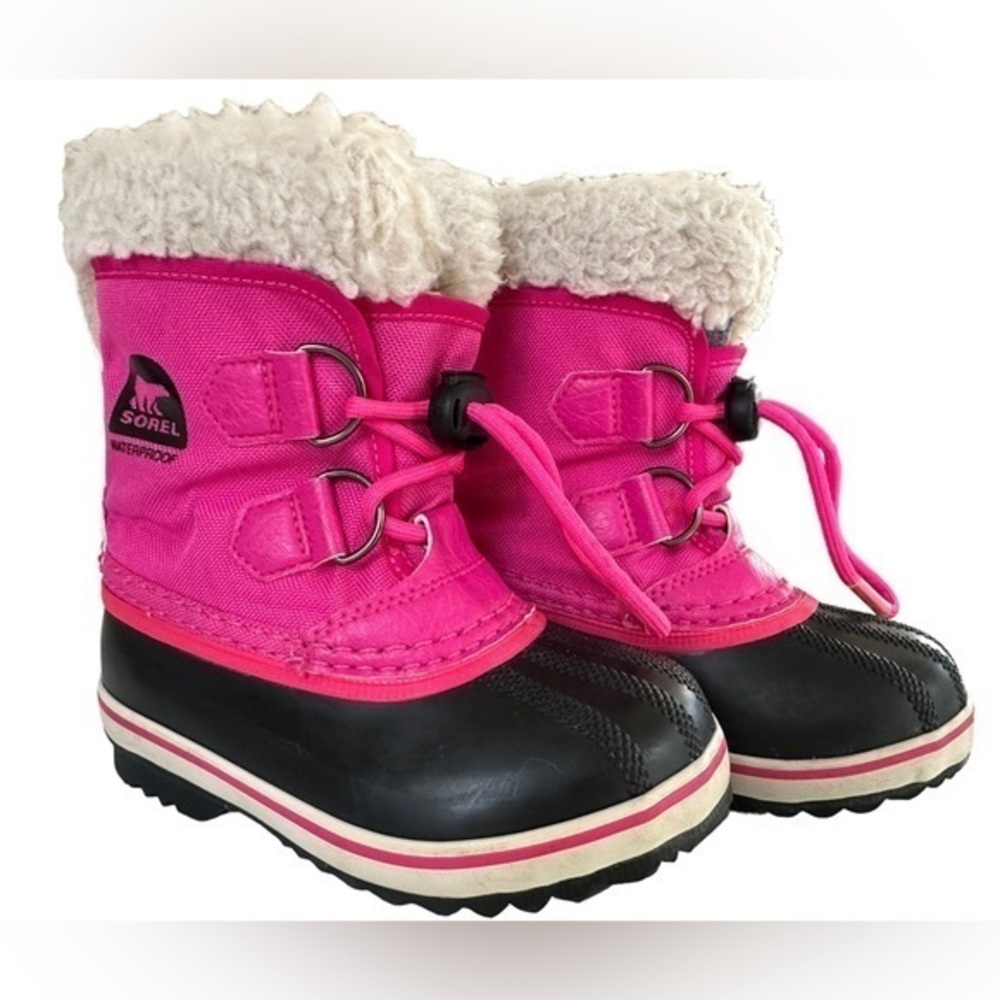 SOREL YOUTH YOOT PAC NYLON BOOTS PINK 9
